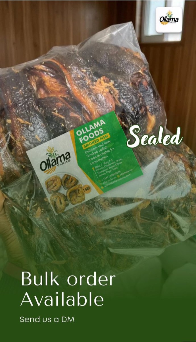 ollamafarms's tweet photo. Whether itโs for family, friends, or your foodie soul; nothing beats the taste of premium smoked catfish from Ollama Farms International.
Tag a Foodie that loves smoked catfish!
Letโs light up the weekend.
#SundayVibes #SmokedCatfish #WeekendFood #OllamaFarms https://t.co/7C9q0B5KEy