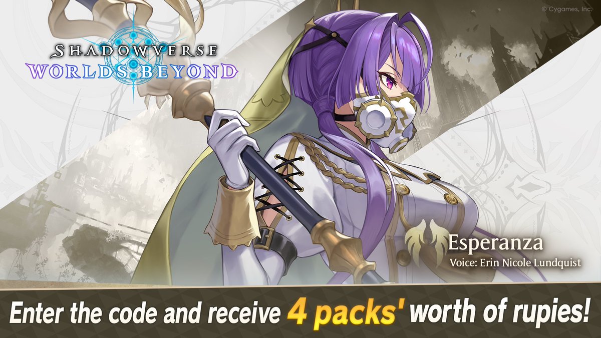 salsationalarts's tweet photo. Come battle in Shadowverse: Worlds Beyond!
Enter an invite code and get 4 card pack tickets' worth of rupies!

Invite Code:
VYZPRxe

https://t.co/DIyBrxCyvZ

#ShadowverseWB https://t.co/HlYZ3g1msT