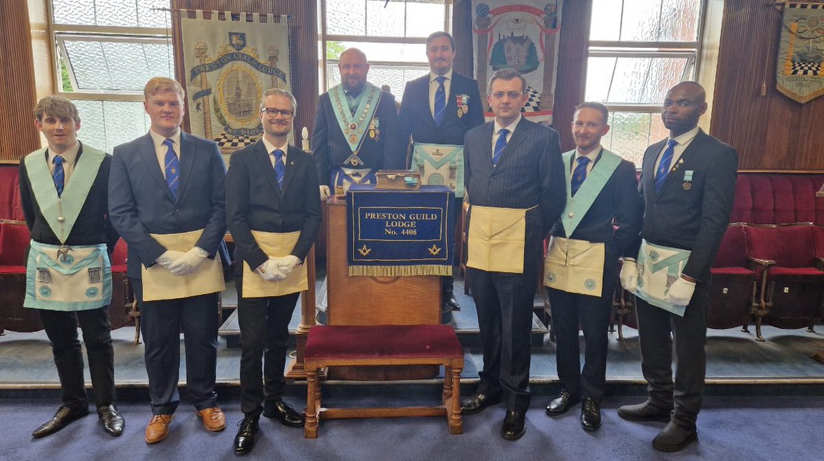 Excellent night at Preston Guild Lodge 4408. Nearly 40 Brethren witnessed an excellent triple passing and the presentation of the new Uni Scheme Academic Ashlar. Designed to encourage visiting amongst the West Lancs lodges in the Scheme.