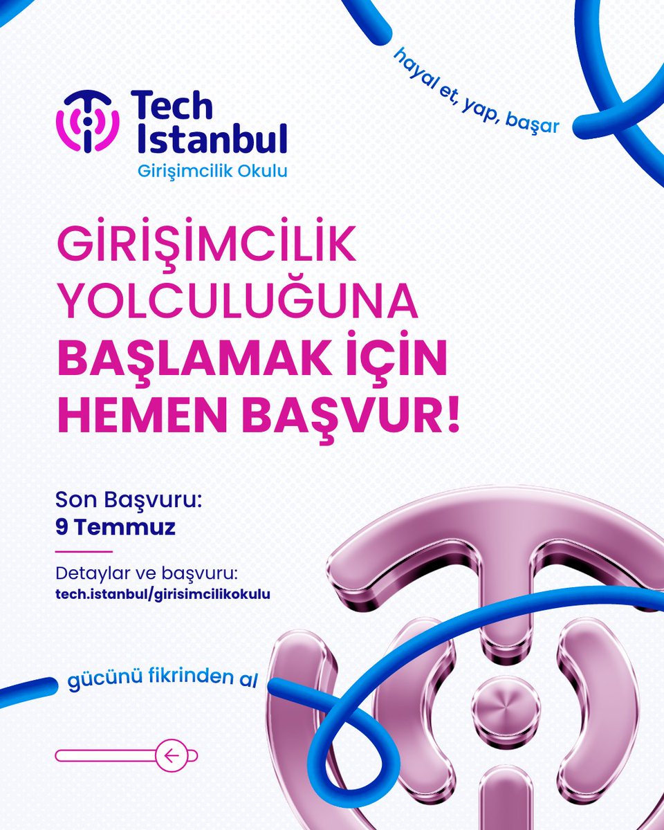ibbtechistanbul's tweet image. 🎯 Girişim hayalini erteleme, ilk adımı at!
🚀 Başvuru için son gün 9 Temmuz 2025.
🔗 Detaylar ve başvuru: link.ibb.gov.tr/oVmfgh

#TechIstanbul #GirişimcilikOkulu #girişimcilik #teknoloji #inovasyon
