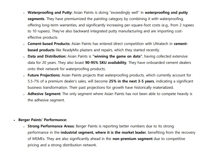 TiltQuest's tweet image. Sharing detailed meeting notes on the Paints Industry
Covered:
Birla Opus
Asian Paints
Berger Paints
#BirlaOpus
#AsianPaints
#BergerPaints