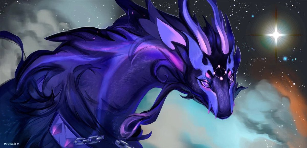 musonart's tweet photo. Commission work 
#Commission #commissionsopen #star #cosmos #dragon https://t.co/24uid2iWcB