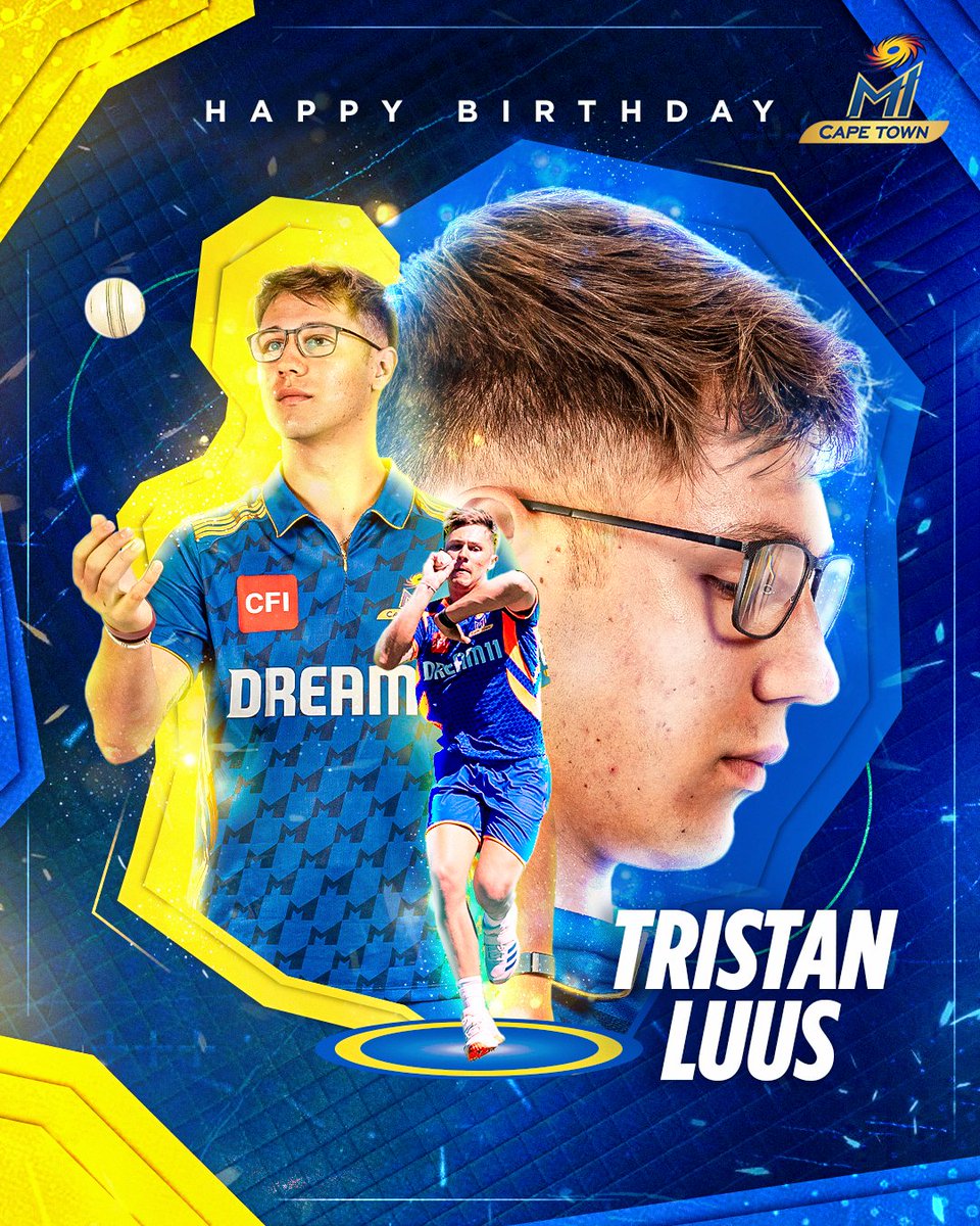 Happy Birthday, Tristan Luus! 💙 

Wishing you a year full of wickets, wins, and 🏆🏆🏆

#MICapeTown #OneFamily