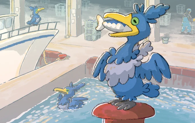 ポケモン生態図鑑楽しい! こちらは以前ポケモンの生態を意識して描いたイラスト #fanart