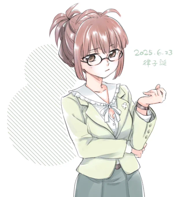 一日遅れごめんよ 怒られそうだけどお誕生日おめでとう( •́ .̫ •̀ ) #秋月律子生誕祭2025