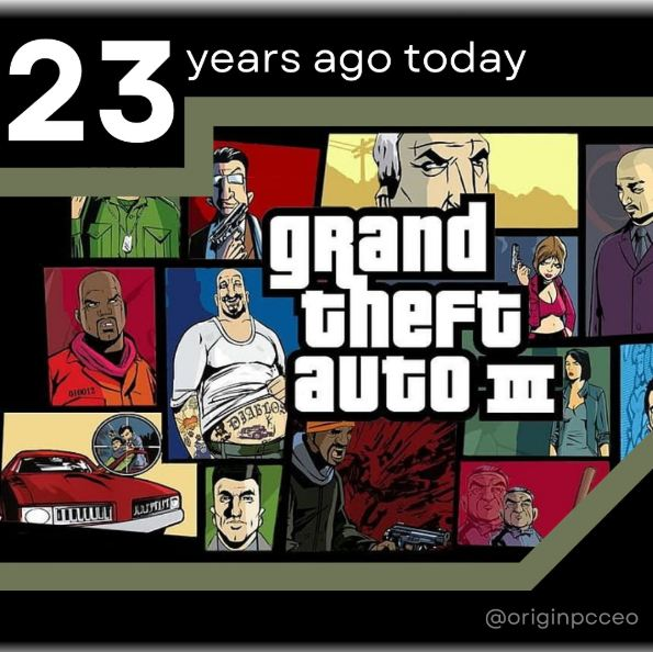 GTA III vyšlo ... teraz sa podrž ... pred 23 rokmi ... 23! 👀🫣 Ešte teraz si spomínam na tú radosť, keď sme to "zohnali" a na to sklamanie, keď to sekalo tak, že sa to nedalo ani hrať 😆