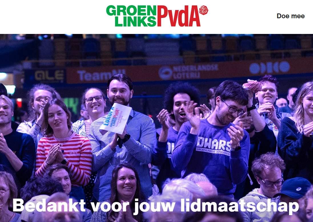 Voor de eerste keer van mijn leven lid van een politieke partij.