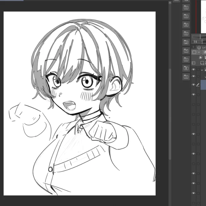 隙間時間でちまちま描いてるうちの子✍️ 