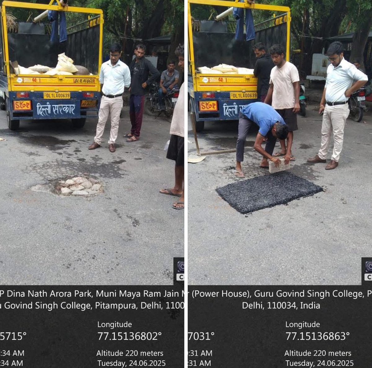 Ajay Sehrawat (@iamajaysehrawat) on Twitter photo No more potholes, no more misgovernance. Achhe Din are finally here in Delhi.
Delhi Government is doing a phenomenal job! All potholes left by Kejriwal are being fixed. Great work CM <a href="/gupta_rekha/">Rekha Gupta</a> Ji, PWD Minister <a href="/p_sahibsingh/">Parvesh Sahib Singh</a> ji.👏👏
#ByeByePotholes No more potholes, no more misgovernance. Achhe Din are finally here in Delhi.
Delhi Government is doing a phenomenal job! All potholes left by Kejriwal are being fixed. Great work CM <a href="/gupta_rekha/">Rekha Gupta</a> Ji, PWD Minister <a href="/p_sahibsingh/">Parvesh Sahib Singh</a> ji.👏👏
#ByeByePotholes