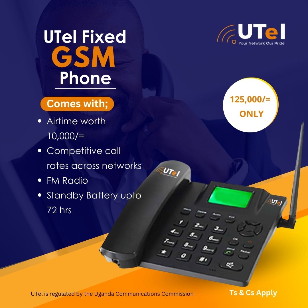 Stay connected at home &amp; office with the UTel Fixed GSM Wireless Phone! Reliable, easy to use &amp; perfect for all your communication needs now at just 125,000/=!     Get yours today!     

WhatsApp📲 +256 717700700 to order.       

#UTelFixedGSM #StayConnected