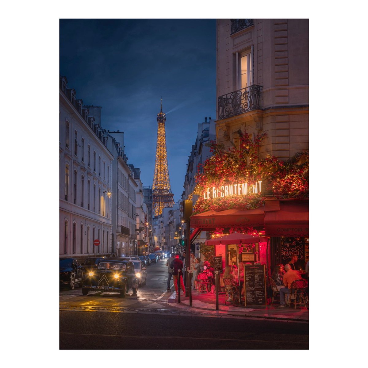 'Last Night In Paris'

Image made during my last night in Paris.   As luck would have it a classic Citroen Traction Avant pulled up at the end of street in the foreground.  I thought that 'Last Night in Paris' was a romantic title.