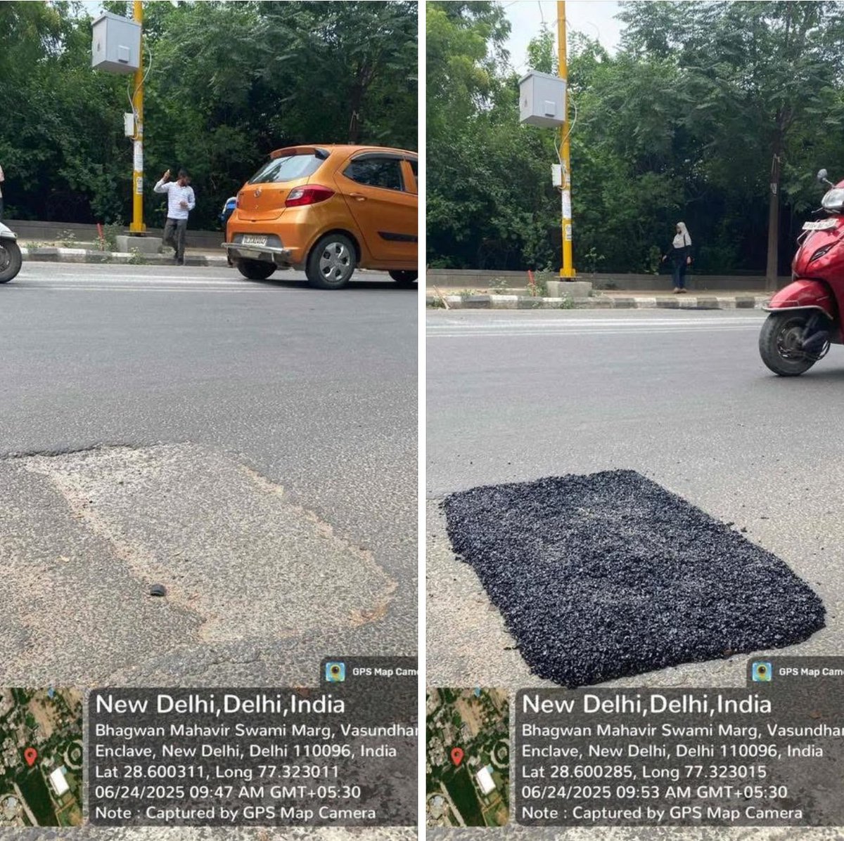 Ajay Sehrawat (@iamajaysehrawat) on Twitter photo दिल्ली के लिए ऐतिहासिक दिन
एक ही दिन में PWD के 1,400 किलोमीटर की सड़कों पर 3,400 गड्ढे भरे जा रहे हैं !
<a href="/gupta_rekha/">Rekha Gupta</a>
<a href="/p_sahibsingh/">Parvesh Sahib Singh</a>
<a href="/BJP4Delhi/">BJP Delhi</a>
#ByeByePotholes दिल्ली के लिए ऐतिहासिक दिन
एक ही दिन में PWD के 1,400 किलोमीटर की सड़कों पर 3,400 गड्ढे भरे जा रहे हैं !
<a href="/gupta_rekha/">Rekha Gupta</a>
<a href="/p_sahibsingh/">Parvesh Sahib Singh</a>
<a href="/BJP4Delhi/">BJP Delhi</a>
#ByeByePotholes