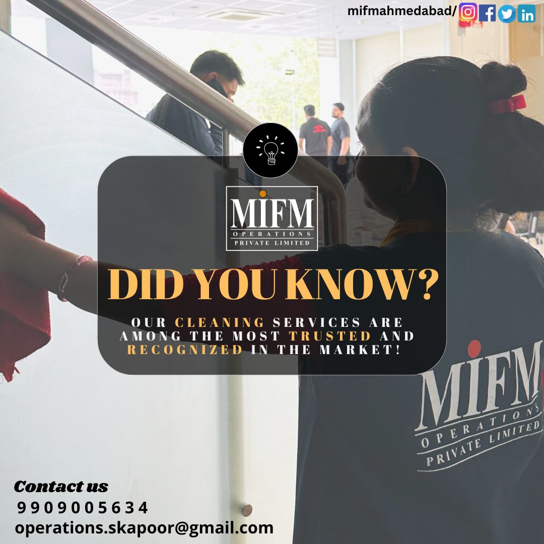 mifm__ahmedabad's tweet image. Let us do the dirty work so you don’t have to.

#BestInCleaning #ShineEveryTime #CleanWithPride #FreshSpaces #TrustedCleaners