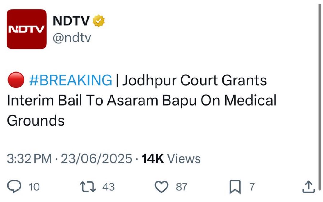 Asaram Bapu is better than Umar Khalid.

New India🫡 🇮🇳
