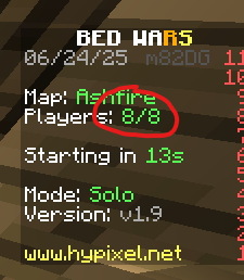 PohakooYT's tweet photo. @HypixelNetwork  why don't games instantly start when the queue fills up? 

If it's so players have time to load in chunks, games that are about to start with one less than the required count will start immediately if someone joins just before it starts, and no one complains.

🧵 https://t.co/0WiVomWLZf