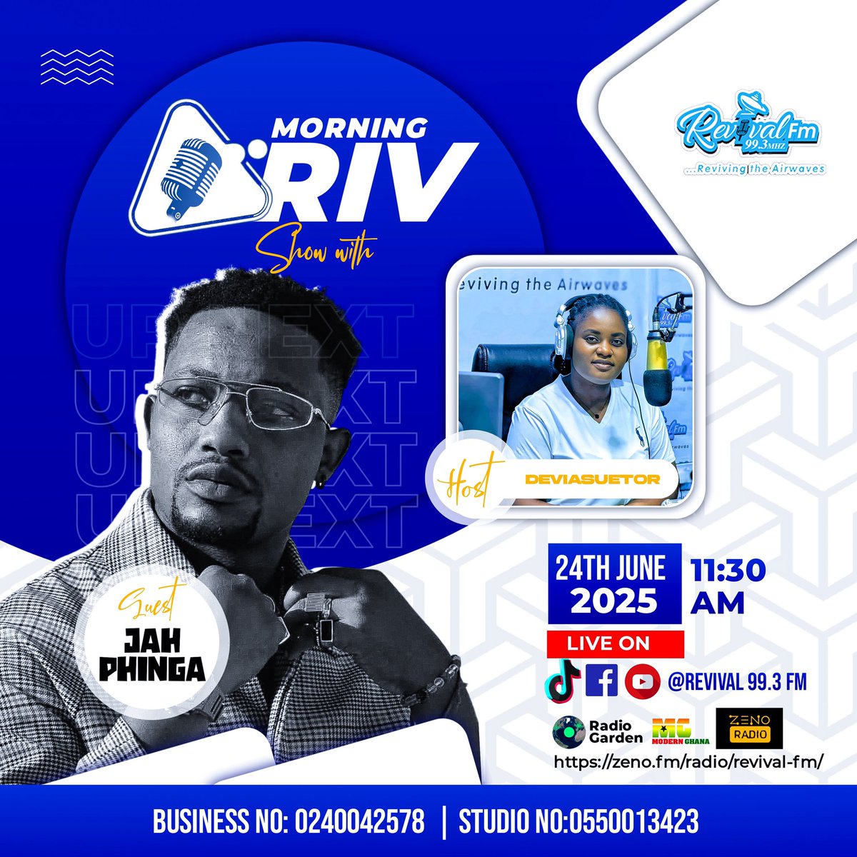 realjahphinga's tweet photo. CATCH ME LIVE ON Revival 99.3 FM THIS MORNING 11:30 AM LETS PREMIER MY NEW SONG "MID)FO" TOGETHER 🙏🏼🙏🏼
#saywa
#newmusic https://t.co/7Rt8NnEIEk