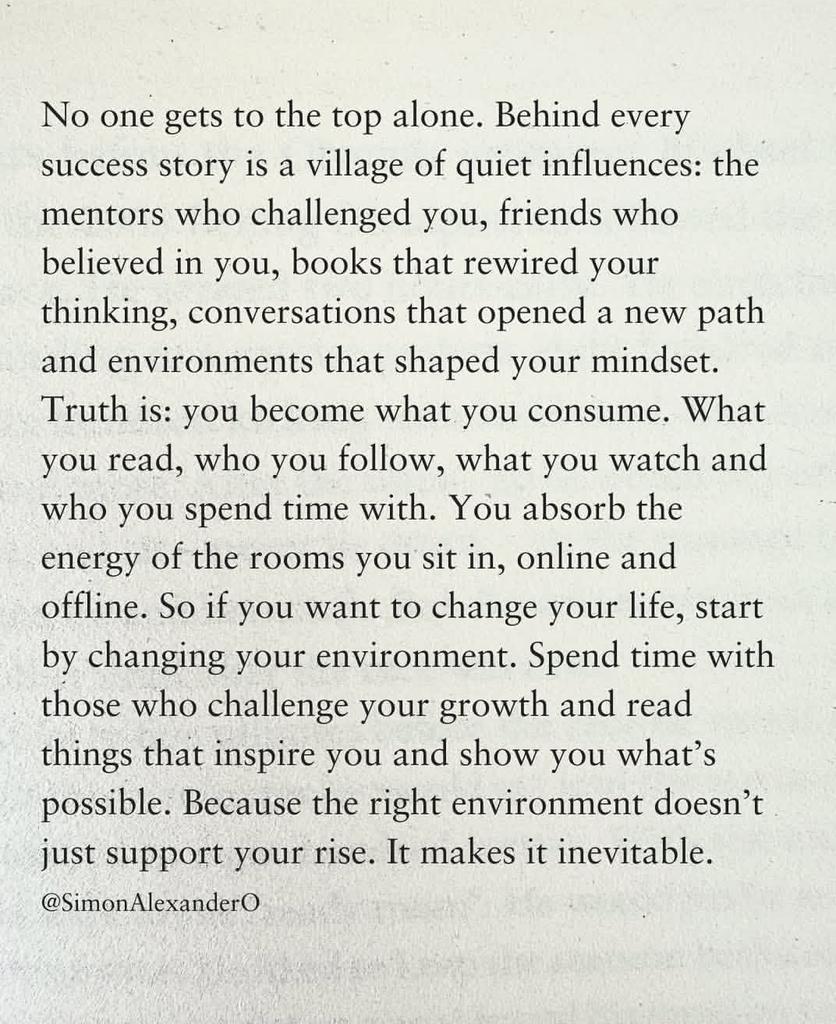 No one gets to the top alone.