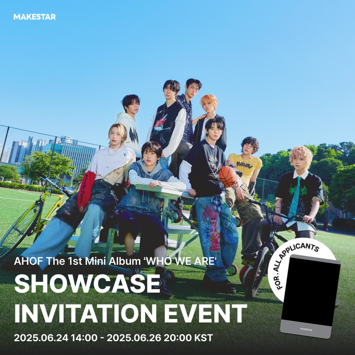 アホプ AHOF WHO SHOWCASE ARE' WE 'WHO Album Mini 1st The AHOF 韓国ショーケース] 応援キット スローガン ショーケース配布 ARE WE K-POP・アジア