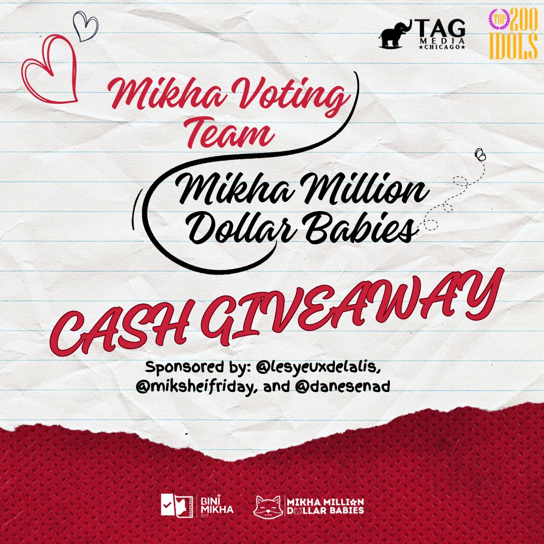 BiniMikhaBVT_'s tweet photo. 📣 Giveaway Announcement 

Woah, woah, woah! another GA?! There’s more?! Yes, there’s more!

We’re giving away a total of ₱5,000 cash! 💵 And the winners will be selected EXCLUSIVELY via Mikha Voting Team GDM!

So, the big question is: Are you part of our Voting Team GDM? If not, what are you waiting for? Join us now!  ❤️‍🔥

Let’s go! All for Mikha! 🫀