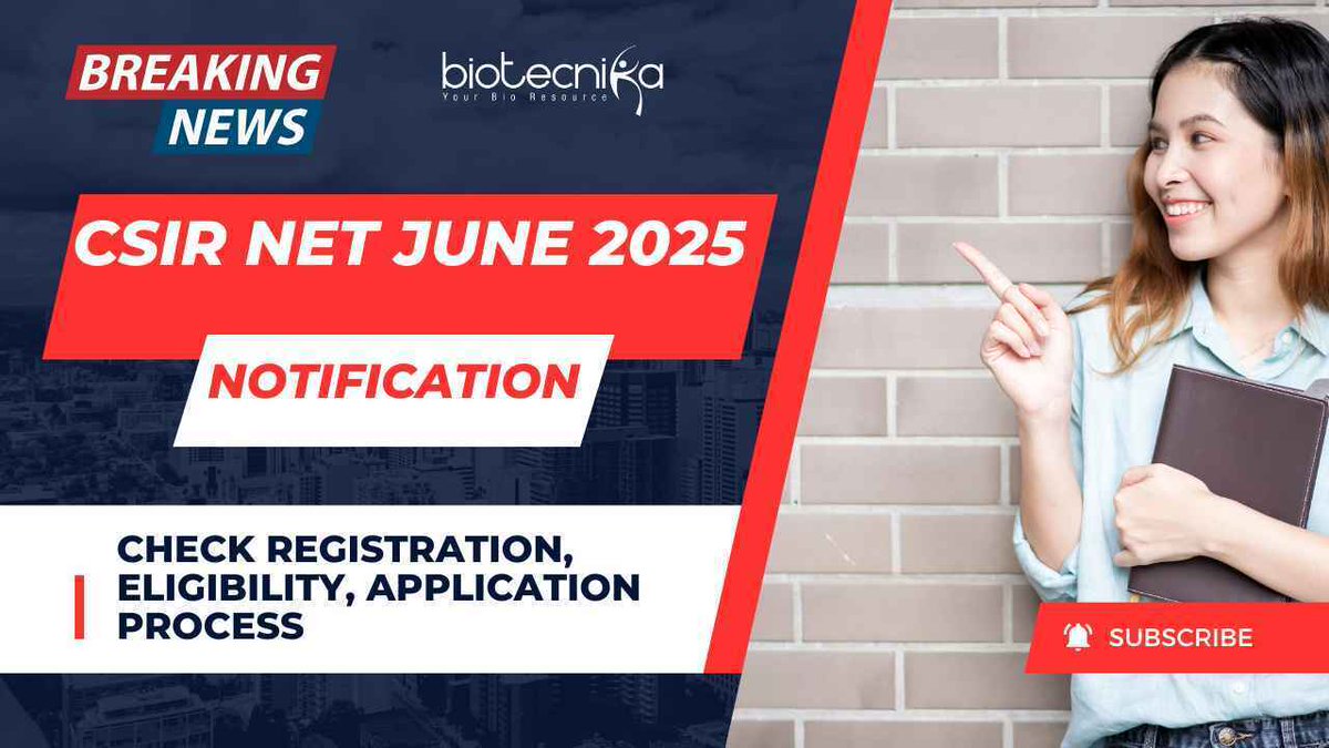 🚨CSIR NET June 2025 - Last Date of Applications EXTENDED🚨 - Official Notification By NTA 😮
👇
biotecnika.org/2025/06/csir-n…

🔗 Know someone who needs this information? Tag them!

#csirnetjune2025 #csirnet2025 #june2035
