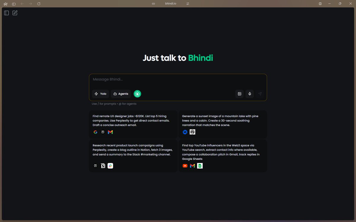 neuronomad_'s tweet image. Let’s see what Bhindi can do!