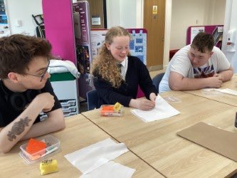 CedarbankSchool's tweet photo. This S6 learner demonstrated basic sewing skills to some of our new Fashion and Textiles pupils. It is such a joy to hear how confident our young people are, and how respectful these other learners in listening carefully to what she had to say. #effectivecontributor https://t.co/6wLTSfHLQy
