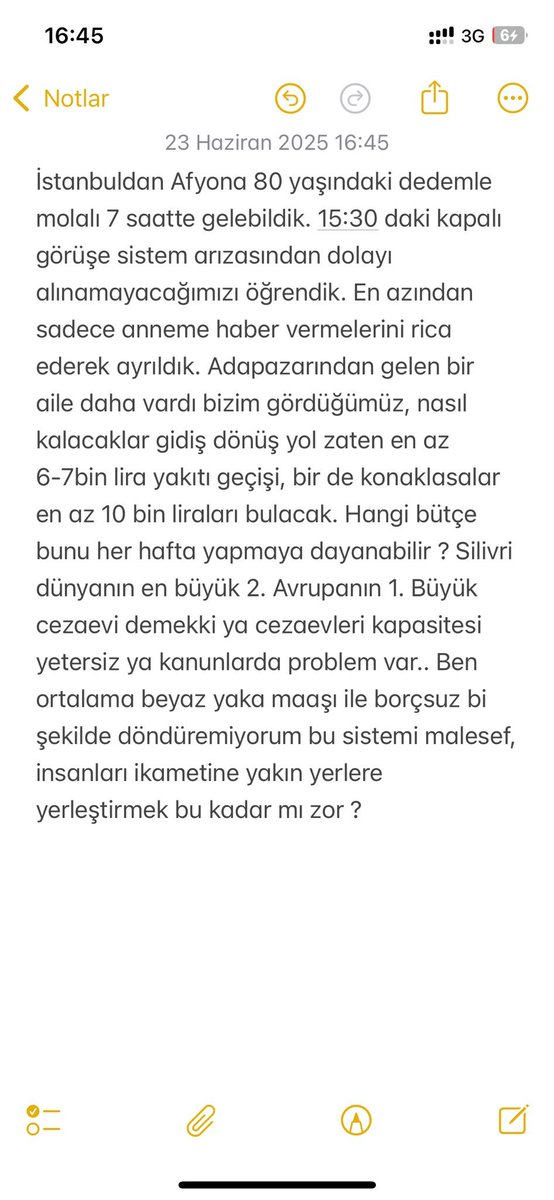 Silivri'den Afyon'a sevkedilen tutuklu İBB Medya AŞ Genel Müdürü İpek Elif Atayman'ın oğlu ve 80 yaşındaki babası cezaevi ziyareti için 7 saatlik yol gittikten sonra "sistem arızası" nedeniyle görüştürülmedi.