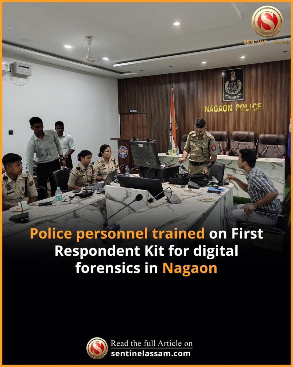 Sentinel_Assam's tweet photo. A hands-on training session on the use of the First Respondent Kit (FRK) was held at the Conference Hall, Police Reserve.
The initiative aimed to enhance investigative capacity through digital forensic tools among police officers and personnel.
#thesentinel #nagaon #FRK https://t.co/RboJFYF62r
