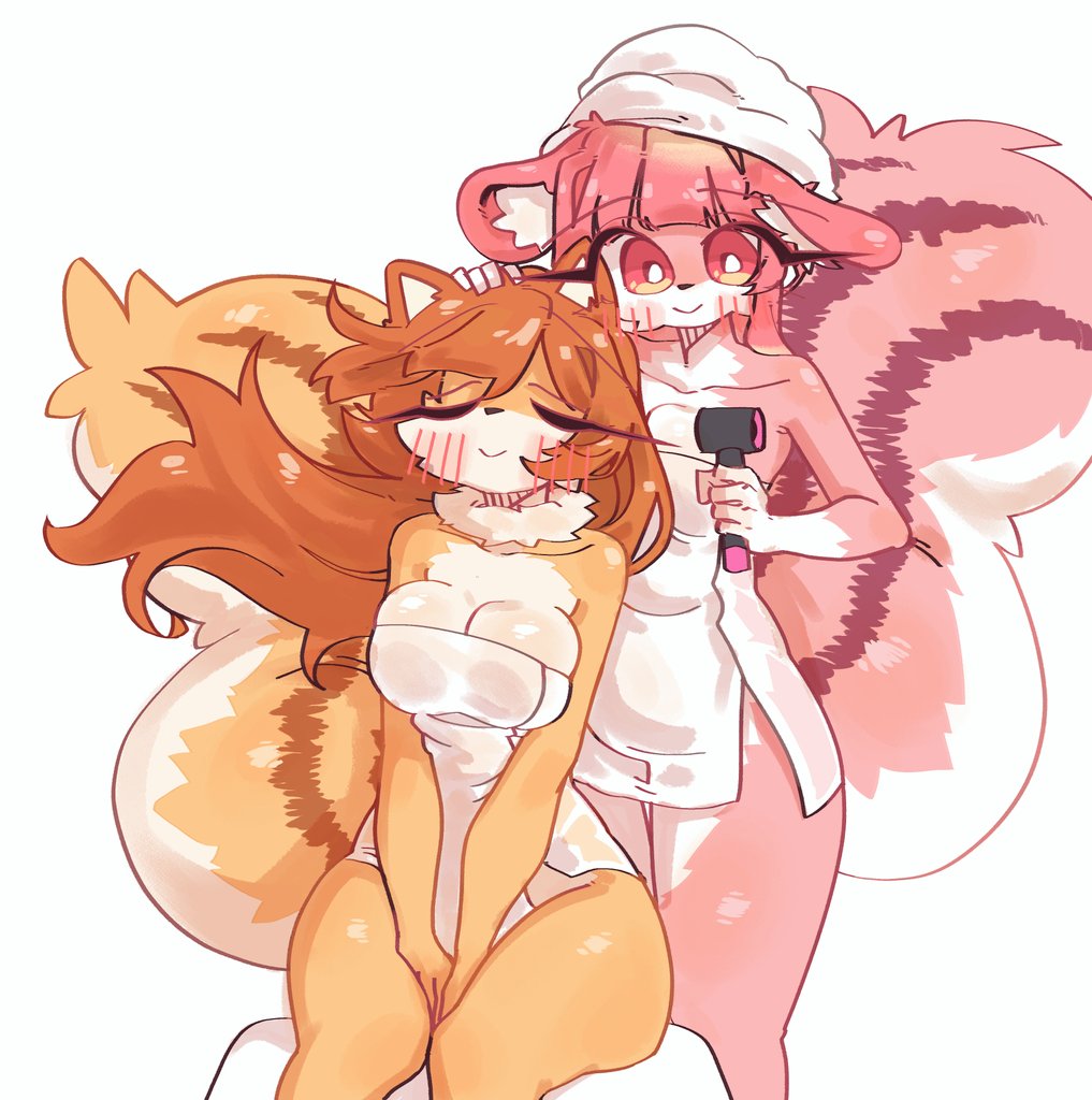 KGS701's tweet image. 다람쥐 말리기🐿🫧🚿