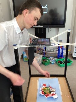 It’s a world upside down!  We upended the tables last week to create animation hammocks for the iPads.  These 'soon to be' S6 leavers enjoyed a short session in StopMotion animation. #creativity #successfullearners