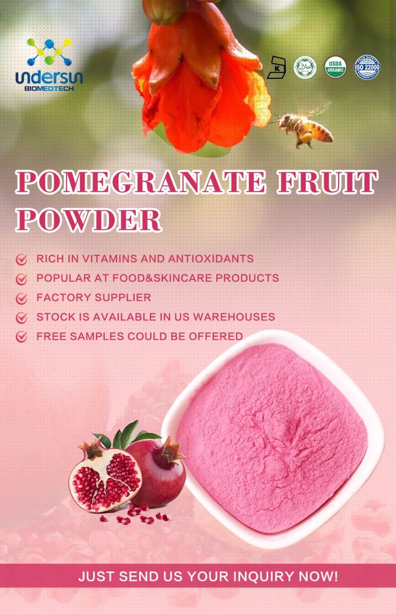 underherb150361's tweet image. Pomegranate Fruit Powder
Grade: Food &amp;amp; Medical
Applying: #food, #beverages
Free Sample: 15-20g

underherb.com/food-and-bever…

#herbextract #fruitpower #dietaryingredient #supplements #plantextracts #straightpowder #certified #plantbased #organicpowders #undersun #b2b #wholesaler