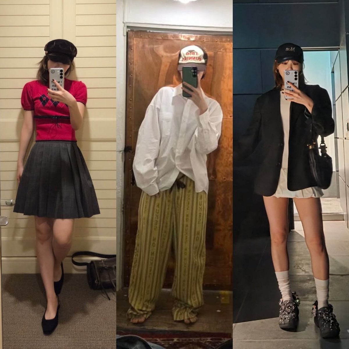 Mirror selcas with different vibes