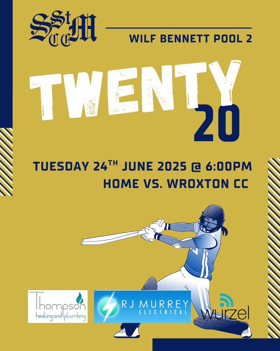 Sandford St Martin Cricket Club (@sandfordcricket) on Twitter photo T20 cricket tonight! 🏏
We’re back in action at home as we take on <a href="/wroxton/">Wrox James</a>.cc in the Wilf Bennett Pool 2! T20 cricket tonight! 🏏
We’re back in action at home as we take on <a href="/wroxton/">Wrox James</a>.cc in the Wilf Bennett Pool 2!