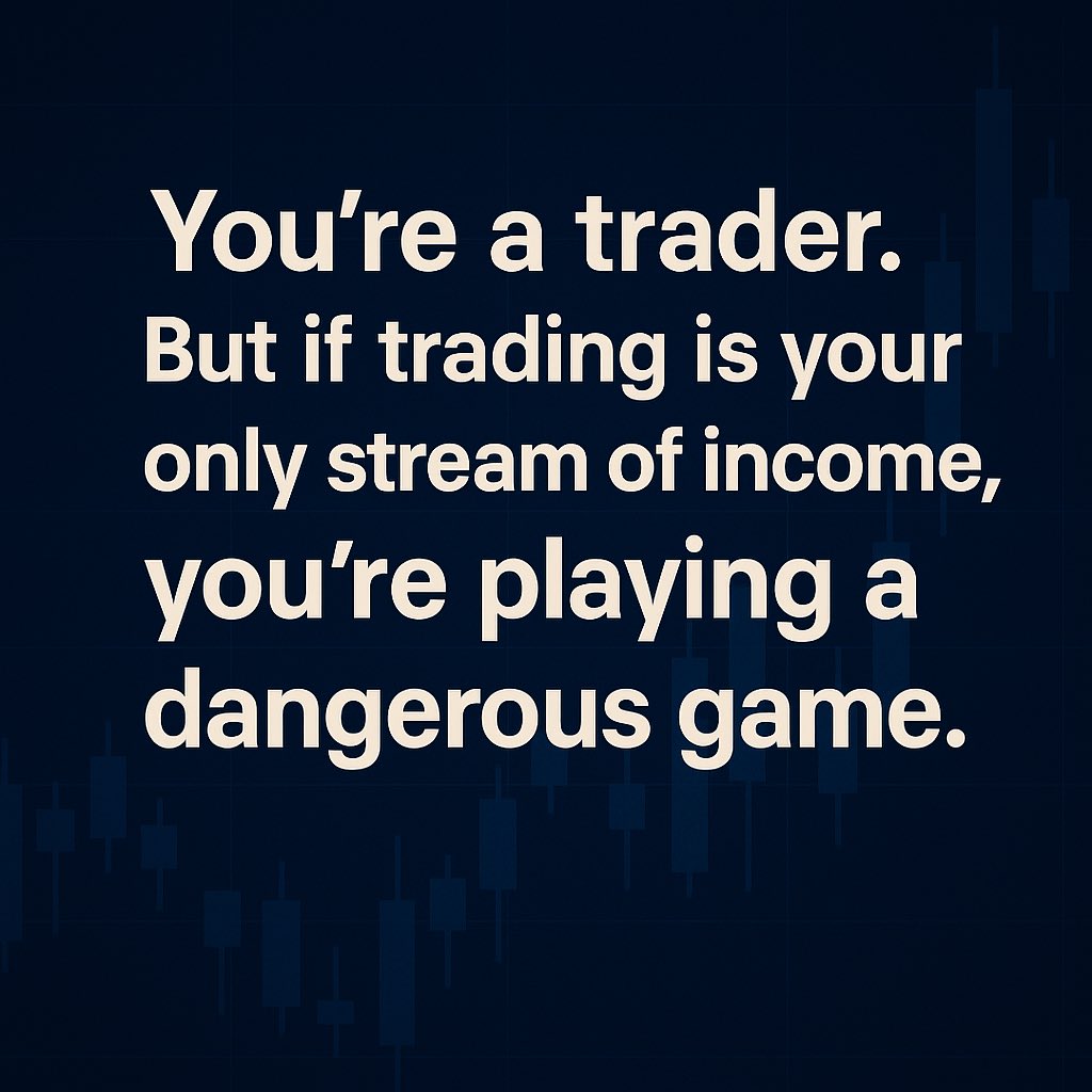 RondoFx's tweet photo. You’re a trader; But if trading is your only stream of income, you’re playing a dangerous game.

Here’s why you need at least one other stream of income, especially as a trader 🧵 https://t.co/OLqfepuF1s