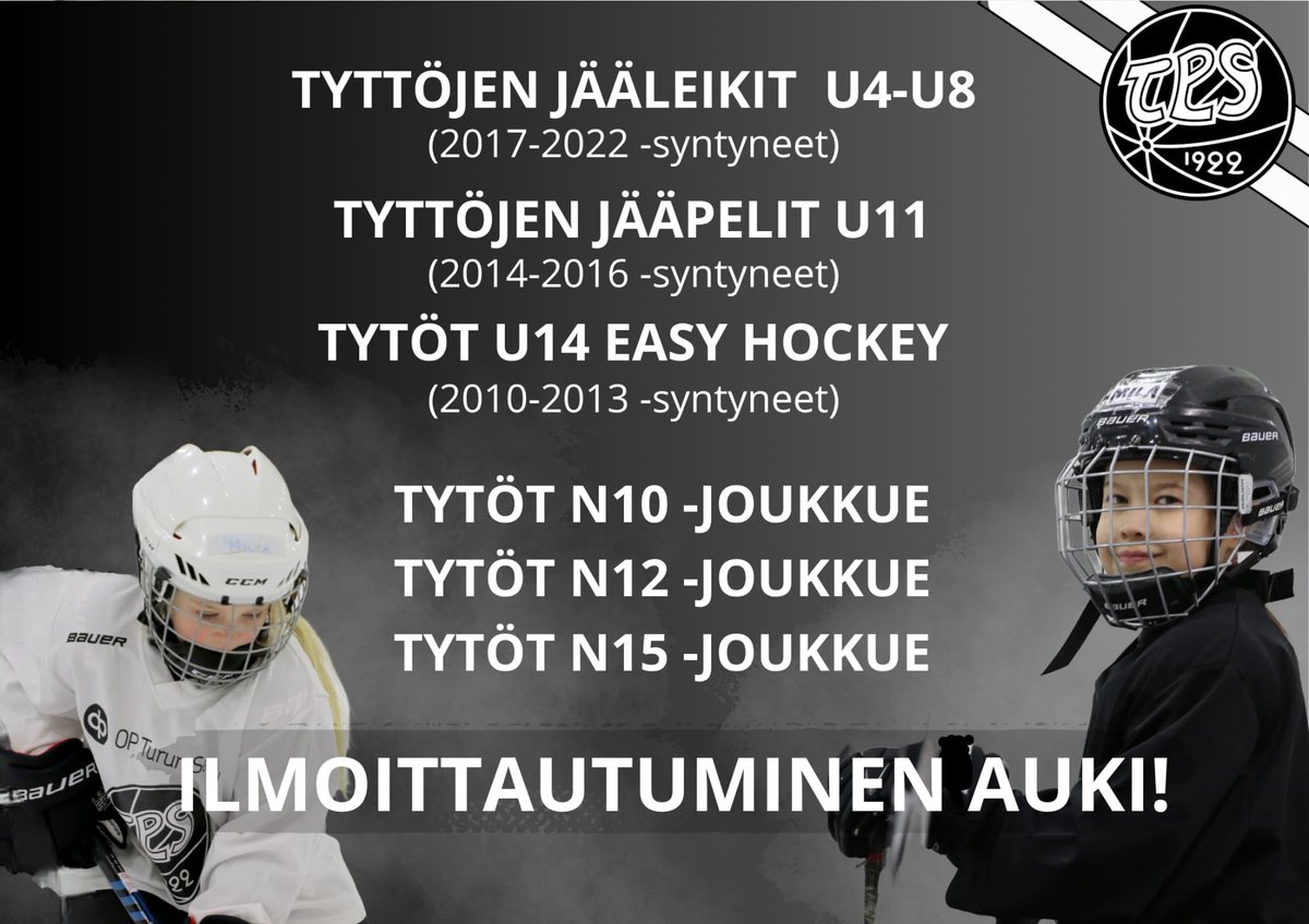 JunioritTPS's tweet photo. Luistelukoulujen ja tyttöryhmien ilmoittautuminen on nyt avattu! 🏒⛸️🔥

Tervetuloa mukaan toimintaan! 🤗

ℹ️ https://t.co/iMhgoAmP2P 

#hctps #hctpsjuniorit https://t.co/hf323XWq2s