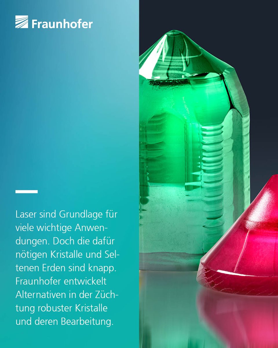 Fraunhofer's tweet image. 💎 💡 Von Fertigung bis Medizin, von Quantentechnologie bis Kernfusion – #Laser sind die Basis für viele kritische Anwendungen. Das @FraunhoferIOSB forscht an Laserquellen der Zukunft. Zu sehen sind sie aktuell auf der Messe LASER. Mehr Infos 🔗 s.fhg.de/nxQg