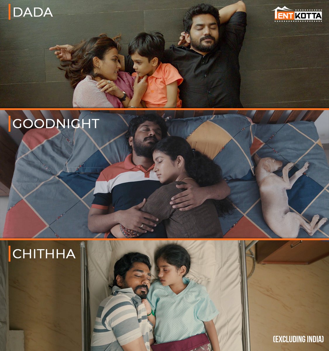 💫 In a world full of chaos, a moment of rest beside your loved one is life’s quiet blessing.
This frame says it all — pain fades, love stays. ❤️✨ 

#Dada #Chithha  #GoodNight streaming now on #Tentkotta (excluding india)

✨Subscribe Now ▶️ tentkotta.com  
Go legal