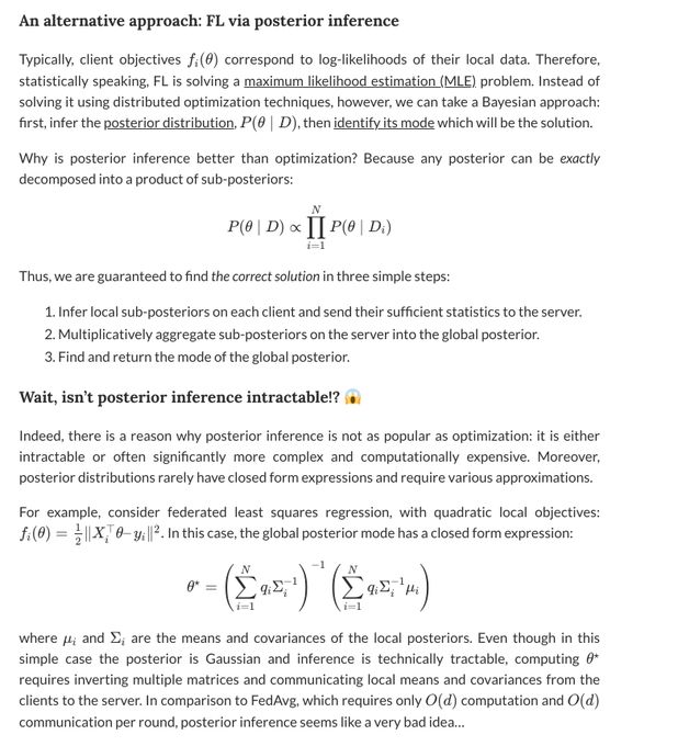 gp_pulipaka's tweet image. Intro: Inferential Perspective on #FederatedLearning. #BigData #Analytics #DataScience #AI #MachineLearning #IoT #IIoT #Python #RStats #TensorFlow #Java #ReactJS #CloudComputing #Serverless #DataScientist #Linux #Programming #Coding #100DaysofCode 
geni.us/Perspective-Fe…
