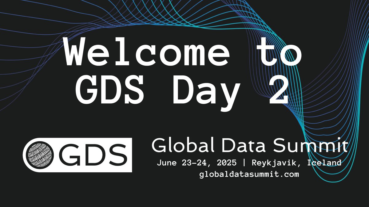 🌟 Welcome to Day 2 of #GDS25! 🌟
Highlights:
🎤 Joe Reis on AI slopware
🚀 Cameron Turner’s 10 Enterprise Generative AI Trends
🔗 Bob Tapscott on AI, Blockchain &amp; IoT innovation

Keep tagging your photos #GDS25 — let’s make Day 2 amazing! 💥