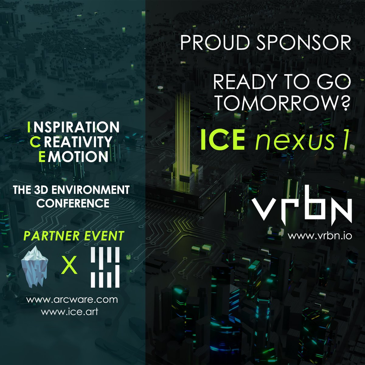 vrbn (@vrbnio) on Twitter photo It's almost time for the ICE.ART 3D Environment Conference. 🚀 🌄
The conference starts tomorrow - Register today:
ice.art
<a href="/IceConference/">IceConference</a> <a href="/ArcwareGmbH/">ARCWARE</a> <a href="/BenQAmerica/">BenQ North America</a> <a href="/GDBAYcom/">GDBAY</a> @chaosgroup
#ice2025 #idealspaces #theory #philosophy #idealcities It's almost time for the ICE.ART 3D Environment Conference. 🚀 🌄
The conference starts tomorrow - Register today:
ice.art
<a href="/IceConference/">IceConference</a> <a href="/ArcwareGmbH/">ARCWARE</a> <a href="/BenQAmerica/">BenQ North America</a> <a href="/GDBAYcom/">GDBAY</a> @chaosgroup
#ice2025 #idealspaces #theory #philosophy #idealcities