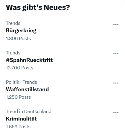 Endlich taucht es auch mal in den Trends auf!

#SpahnRücktritt 

Es fehlt noch:

#SpahnUntersuchungsausschuss 
#Spahn_Masken_Steuergeld_Skandal 
#Merzkannesnicht 
#Merzfehler 
#Kloecknerrücktritt 
#GasKathi
