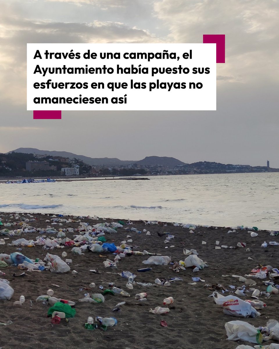 101tvMalaga's tweet photo. 🏖️🚮 Así ha amanecido la playa de La Malagueta, en Málaga capital, tras una multitudinaria noche de San Juan. El Consistorio malagueño, a través de una campaña, había puesto todos sus esfuerzos para intentar conseguir que las playas malagueñas no amanecieran llenas de basura.

📸 Imágenes: redes sociales (@AndaLimpia) 
📲 Toda la información en https://t.co/hXxMoz09bz

#SanJuan #Málaga #Malagueta #Verano
