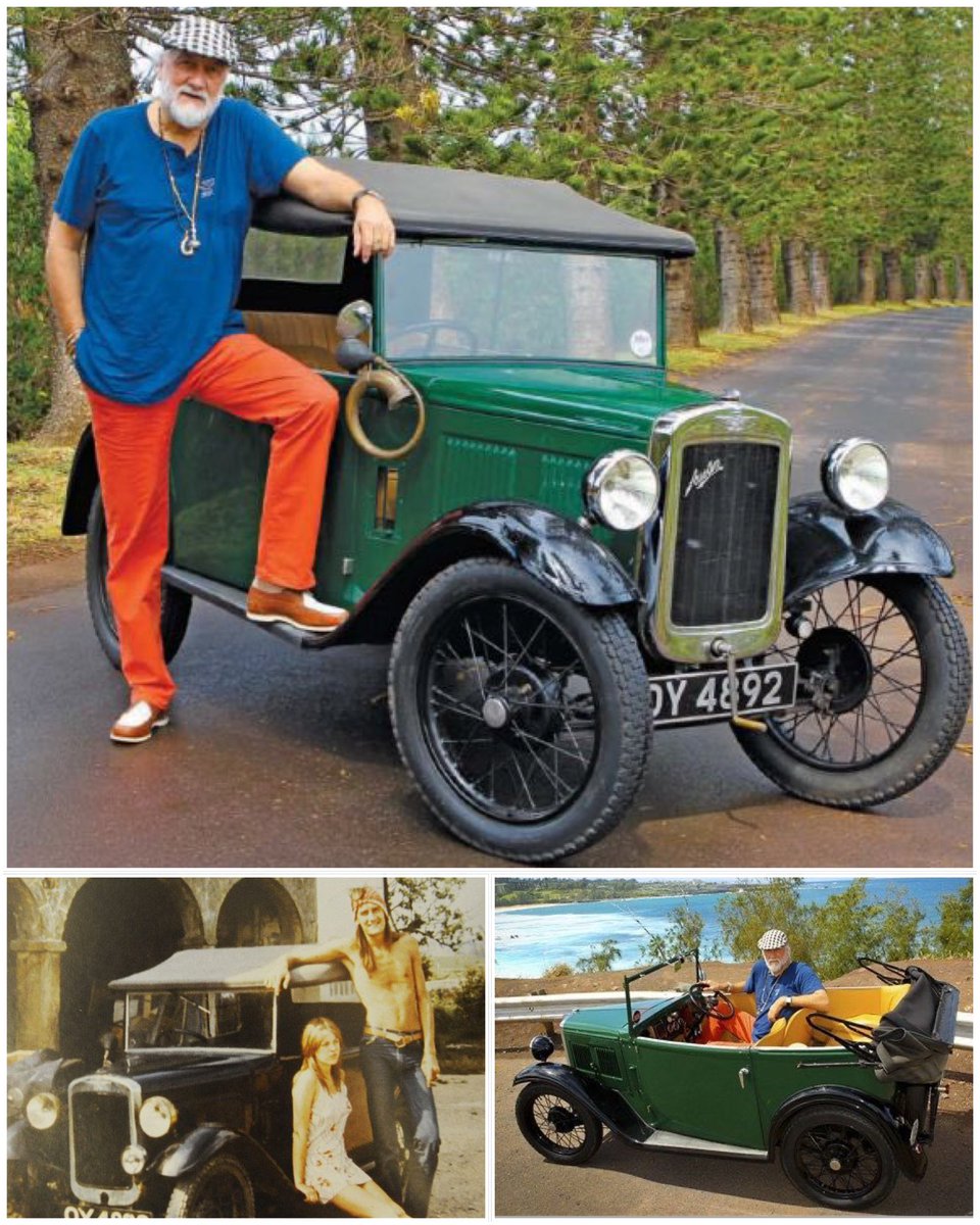 Superstar_Cars's tweet photo. A big Happy Birthday to Mick Fleetwood, born #OnThisDay in 1947.

📸 Here’s Mick with Lettuce Leaf, an Austin 7 he bought in his 20s, which he entrusted to Eric Clapton when he moved to the US, before restoring it and taking it to Maui.

#FleetwoodMac #MickFleetwood #Austin7 https://t.co/BVDJUuC25l