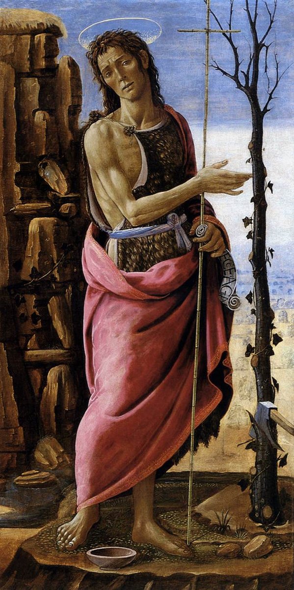 En la solemnidad de la Natividad de San Juan Bautista: "En realidad el Señor defendía mi causa, 
mi recompensa la custodiaba Dios." (Is. 49,4)

(Jacopo di Sellaio, S. Juan Bautista)