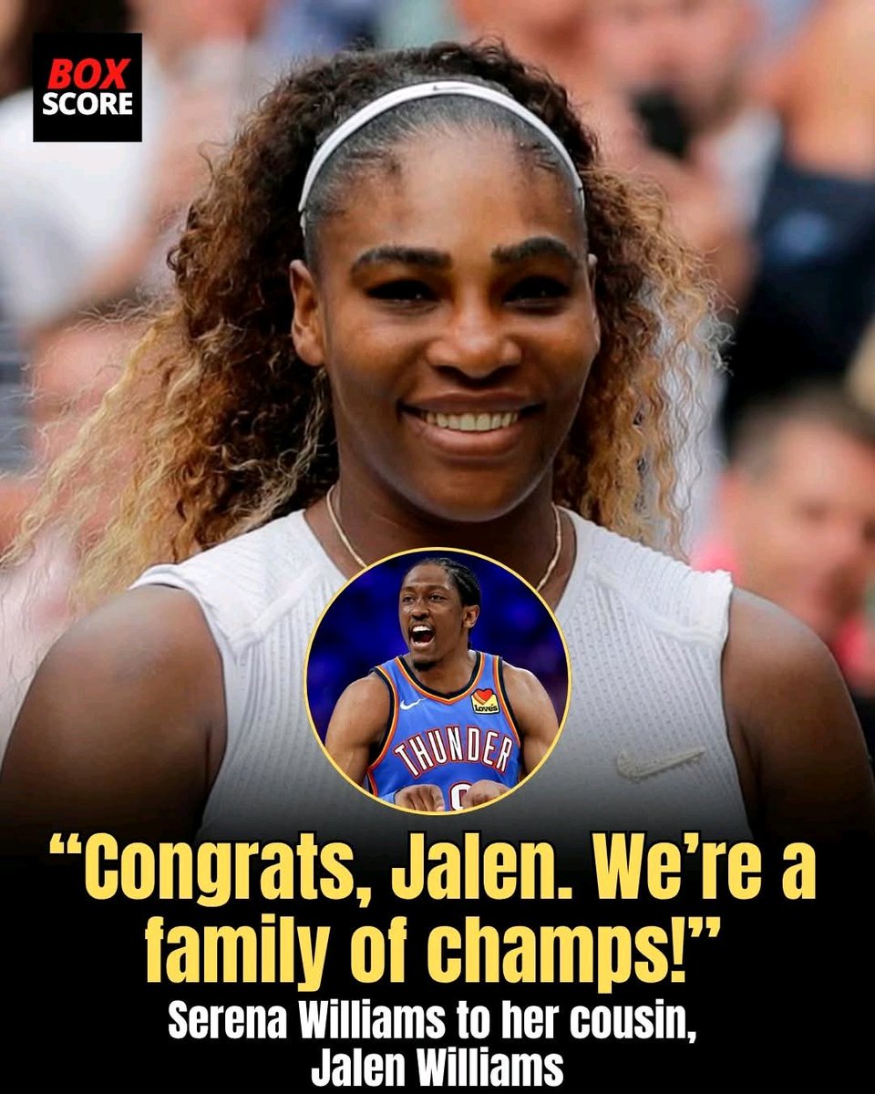 DetroitJaxn's tweet image. Did not know this until just now....
#OKCThunder #NBAFinals #famousfamily #jdub #Serena