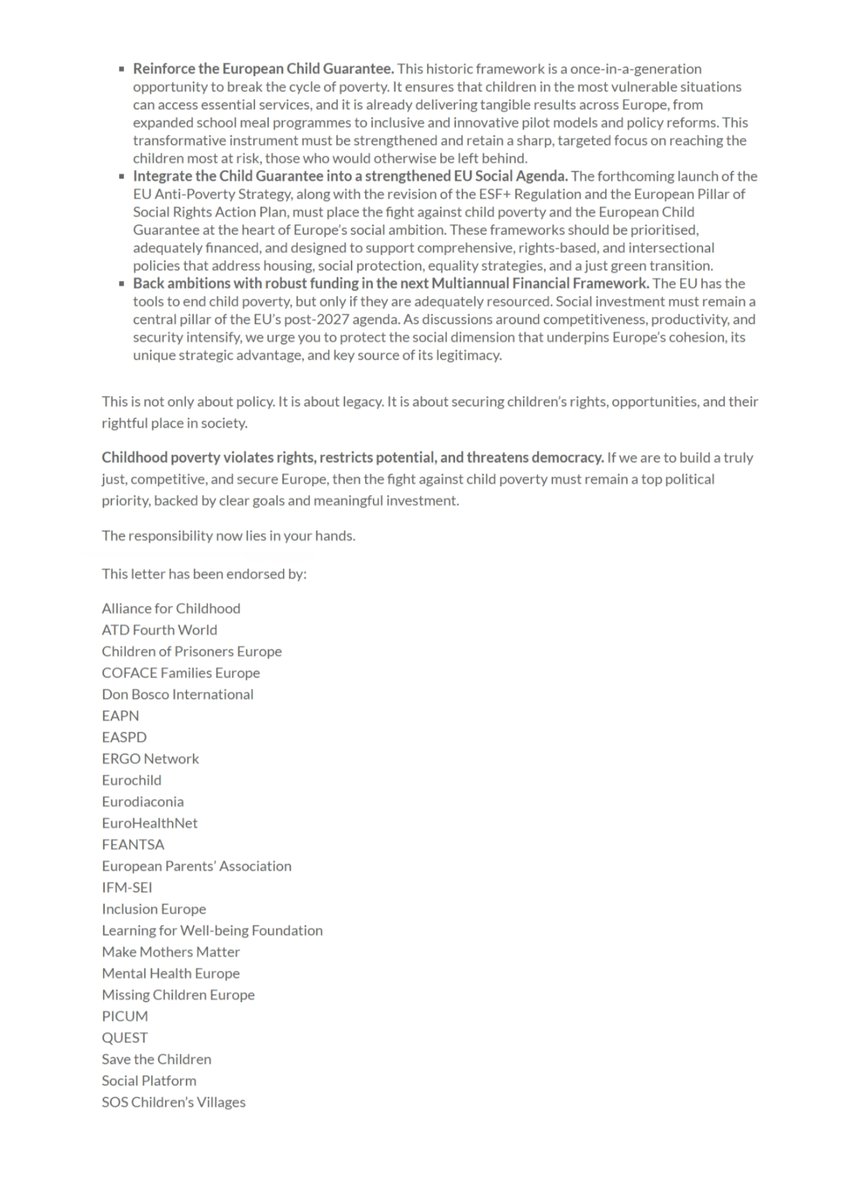Save the Children Europe (@savechildreneu) on Twitter photo Protect children, protect Europe – fund the fight against child poverty ✊🏼✊🏿✊🏽✊
The EU Alliance for #InvestinginChildren is urging EU presidents <a href="/vonderleyen/">Ursula von der Leyen</a> <a href="/EP_President/">Roberta Metsola</a> <a href="/eucopresident/">António Costa</a> to make ending child poverty a core priority in the next #EUbudget.
1/2 Protect children, protect Europe – fund the fight against child poverty ✊🏼✊🏿✊🏽✊
The EU Alliance for #InvestinginChildren is urging EU presidents <a href="/vonderleyen/">Ursula von der Leyen</a> <a href="/EP_President/">Roberta Metsola</a> <a href="/eucopresident/">António Costa</a> to make ending child poverty a core priority in the next #EUbudget.
1/2