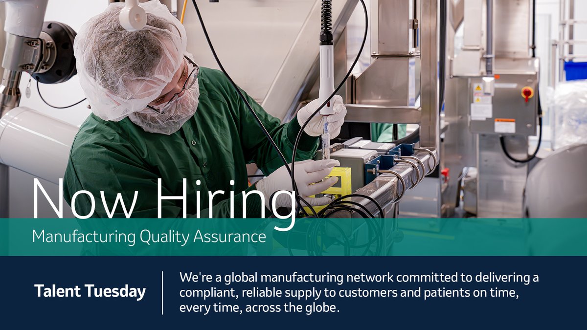 It’s #TalentTuesday! ✨

We manufacture, package and distribute products to more than 140 markets for patients worldwide. 🌎

Discover opportunities where your work matters to the accuracy and efficacy of every dose: bit.ly/4myTkY7

#MSDCareers