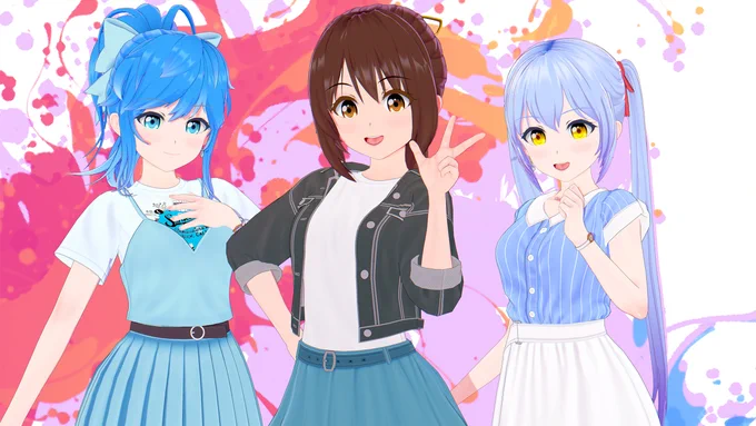 最近作成した3人のSS貼りです 名前等はpixivのオリジナルキャラクター 一覧( シーンデータお借りしてます