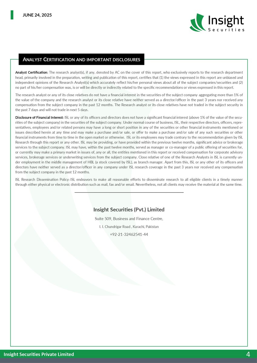 InsightSecurit4's tweet photo. Pakistan Cement
Demand recovery; The next catalyst
#PakistanCement #CementSector #HousingDemand #BudgetFY25 #ConstructionRevival #RealEstatePakistan #CyclicalRecovery #PSX #InfrastructureGrowth #DemandOutlook #MonetaryEasing #InvestorInsights https://t.co/01gM6JdUyY