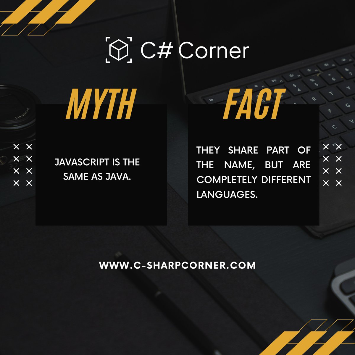 🚫 𝐉𝐚𝐯𝐚𝐒𝐜𝐫𝐢𝐩𝐭 𝐢𝐬𝐧’𝐭 𝐉𝐚𝐯𝐚!
𝐒𝐚𝐦𝐞 𝐧𝐚𝐦𝐞 𝐩𝐚𝐫𝐭, 𝐭𝐨𝐭𝐚𝐥𝐥𝐲 𝐝𝐢𝐟𝐟𝐞𝐫𝐞𝐧𝐭 𝐭𝐞𝐜𝐡.

📚 Learn more tech truths at 👉 c-sharpcorner.com

#CSharpCorner #Tech #Technology #Ai #developer  #java #javascript #Backend #language #mythology #facts